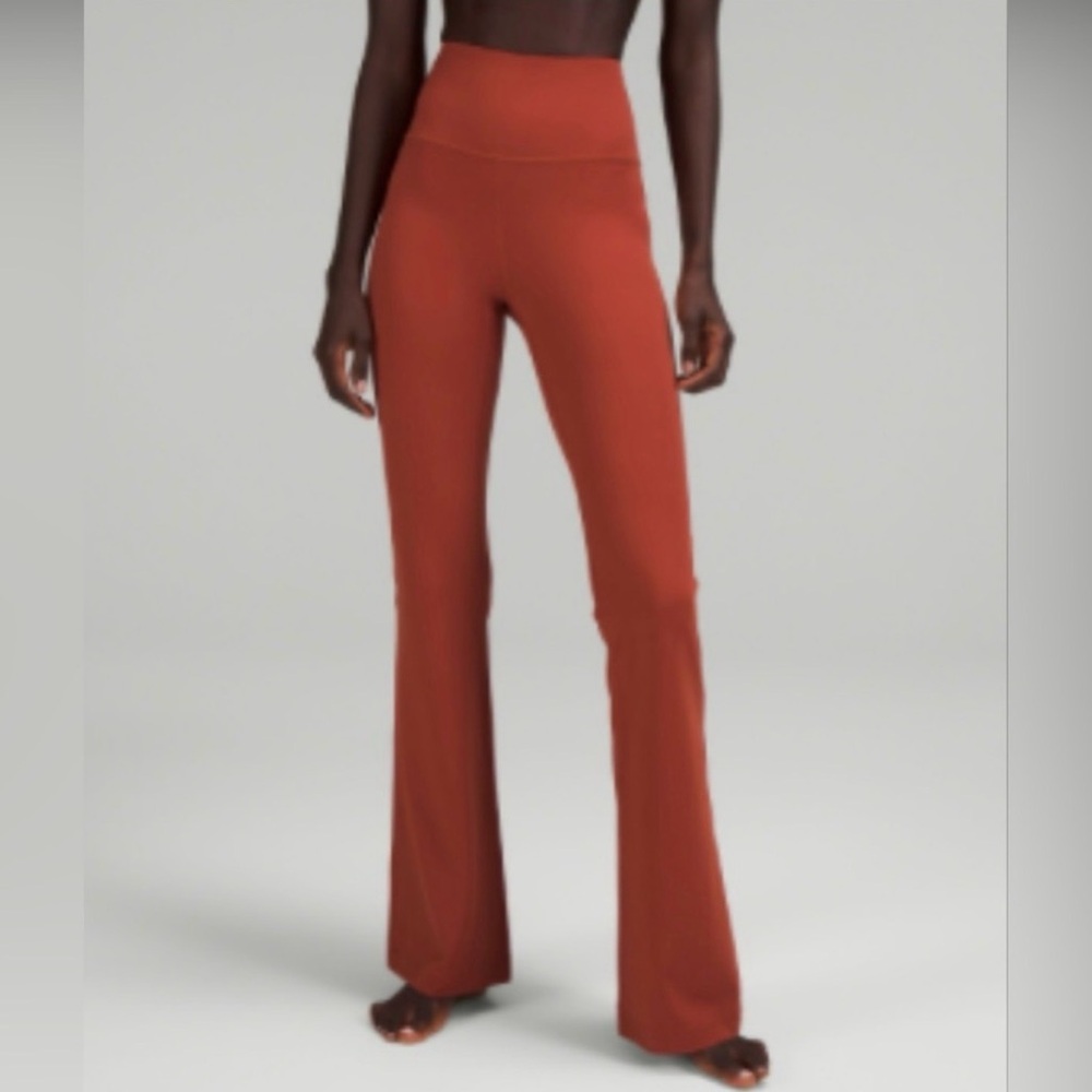 Lululemon Athletica Burnt Orange Groove Flare Pants